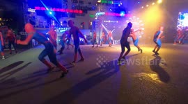 Amazing Spider Man Dances! Dozens of spider man Dance at the event in Vietnam