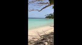 Clear blue empty beach