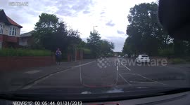 Definitely didn't see this one coming! UK driver's glasses fly off after being rear-ended