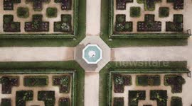 Stunning drone video reveal Kenilworth Castle's famous Elizabethan gardens thriving a decade after they were planted