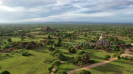 Incredible Drone Flight above Brand New Unesco World Heritage Site of Bagan, Myanmar