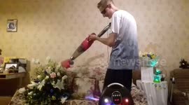 UK man recreates Freddie Mercury's vacuum scene from 'I Want to Break Free' video