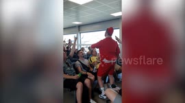 Raucous stag do party turn UK airport lounge into 'rowdy karaoke bar'