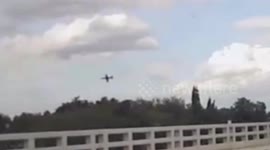 Dramatic moment plane crashes in Thai woodland killing pilot who 'steered it away from homes'