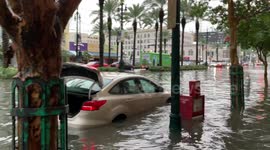 Cars abandoned after Storm Barry submerges New Orleans road