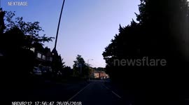 Van cuts in a little to quick and gets caught out