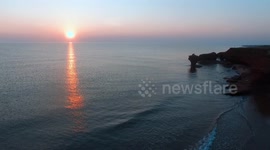 Teacup Rock Formation at Sun Rise