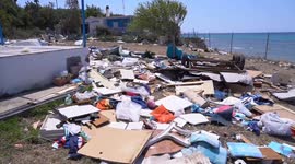 Footage shows trail of destruction from deadly Greek storm