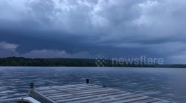 Eerie storm over water