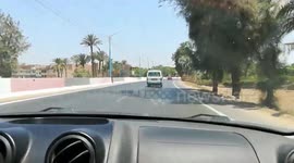Dash cam Morning Travel Green Road Both Sides