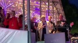 UK PM Theresa May dances the night away at Henley Festival