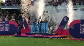 England’s cricketers lift World Cup