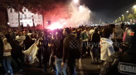 Jubilant Algeria fans celebrate Africa Cup of Nations semi-final win in Paris