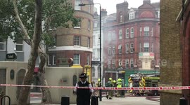Clerkenwell Fire - Firefighters and police cordon