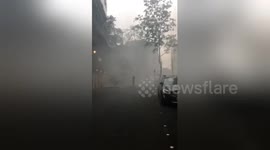 'I can't breathe': Clerkenwell covered in smoke as shop goes up in flames in central London