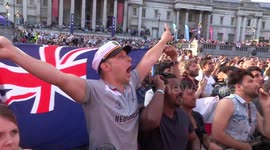 Solitary New Zealand fan at Trafalgar Square public viewing left in shock after Cricket World Cup loss