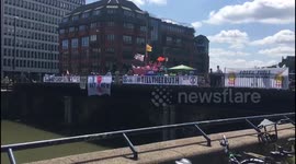 Climate activists form blockade in central Bristol as part of coordinated national protest