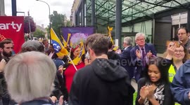 Strike action at British industrial office .london