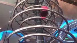 Dishes served via spiral slides at China's Spacelab restaurant