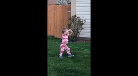 Toddler with a big imagination