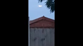 Spooky light in sky captured from back garden of Liverpool resident.