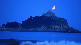 Partial lunar eclipse seen from UK coast on Apollo 11 moon landing anniversary