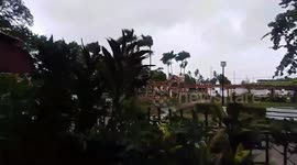 Tropical storm Falcon batters the Philippines this morning