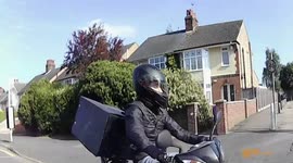 UK scooter rider gets flung like a rag doll after undercutting traffic and colliding with car