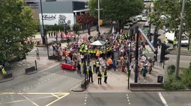 Police move in on Extinction Rebellion protesters blocking Bristol road