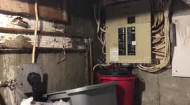 Basement floods during flash flood