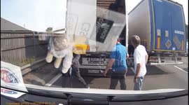 Truck on UK motorway stops to unload suspected migrant workers