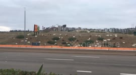 Goats eating on the Freeway!