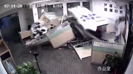 Chinese woman accidentally slams car into office injuring two people