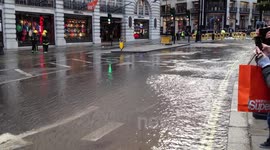 regent street  London burst water main