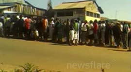 Kenyan general elections 2013-Kenyans queing to cast their vote