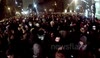 Montreal Protest - March 5, 2013 - Walking with High Angle