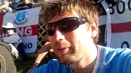 English cricket fan gets hit by a six in NZ