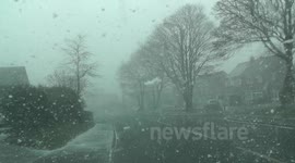 Snow in Bromsgrove  today  11th March 2013
