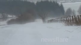 Blizzard Conditions at Ramshaw near Blanchland, Co Durham.