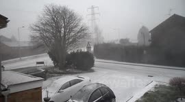 LARKFIELD BLIZZARD ARRIVES MARCH 11TH 2013 KENT ENGLAND UK