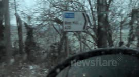 BLIZZARD MARCH 11TH DANGEROUS ROADS A20 M20 MAIDSTONE KENT UK