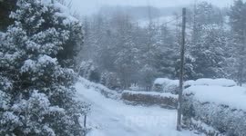 Heavy snow at Ramshaw in North Pennines Tue 19 March 2013