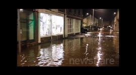 Floods at Newlyn, Cornwall