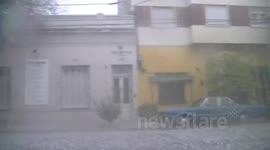 Tormenta de granizo en Mar del Plata