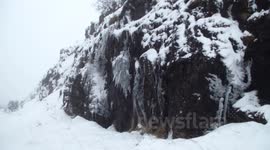 Insane 3ft Icicle Formations - Glenshane Pass 1