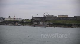 sv irene arrives this morning in plymouth for the barbican easter event
