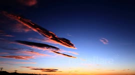 Long colorful lenticular cloud sunset timelapse V10841a