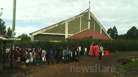 CELEBRATING EASTER HOLIDAY IN A CHURCH IN A KENYAN SLUM.