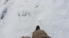 Walking In The Snow On Sperrin Mountains - N. Ireland - Jan 18th 2015