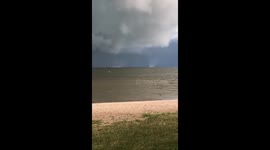 Waterspout on Lake Dauphin in Manitoba, Canada
